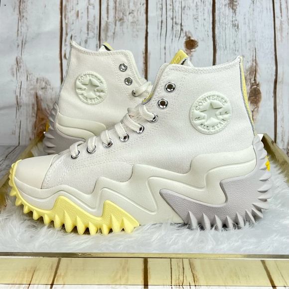 New Converse Run Star Motion Trance Form High Top Egret Platform Sneakers - Picture 3 of 11